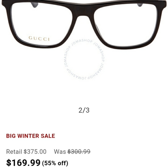 Black Gucci eyewear unisex I don't really know if authentic never put the prescr - Picture 6 of 11